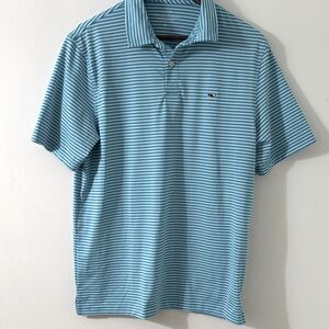 Vineyard Vines Performance Golf Short Sleeve Striped Polo Size M